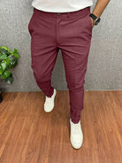 Men's Chinos | Classic | Slim Fit | Chino Pants | Men's Trousers-Chaps of London-Red-S-Chaps of London