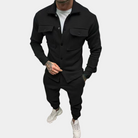 Men's Co-Ord Set - Buttoned Up - Long Sleeve - Two-Piece Set - Men's Clothing-Chaps of London-Black-S-Chaps of London