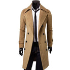 Men's Coat - Double Breasted - Turn-down Collar - Autumn Jacket - Trench Coat-Chaps of London-Beige-M-Chaps of London