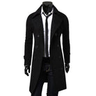 Men's Coat - Double Breasted - Turn-down Collar - Autumn Jacket - Trench Coat-Chaps of London-Black-M-Chaps of London