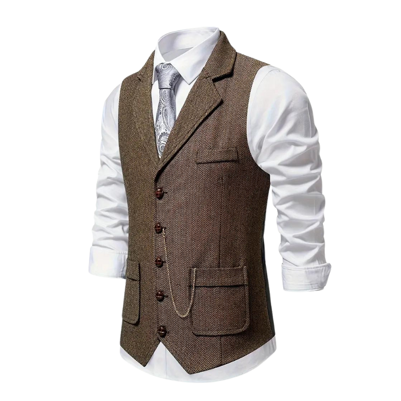 Men's Elegant Lapel Vest-Tops-Chaps of London-Chaps of London