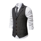 Men's Elegant Lapel Vest-Tops-Chaps of London-Chaps of London