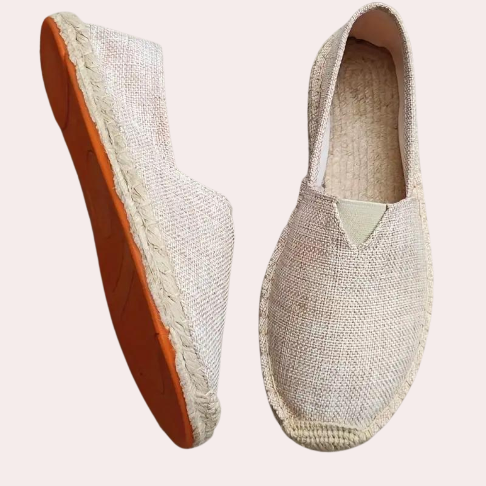 Men's Espadrilles - Slip-On - Summer - Canvas Loafers - Canvas Shoes-Men Summer Shoes-Chaps of London-Beige-39-Chaps of London