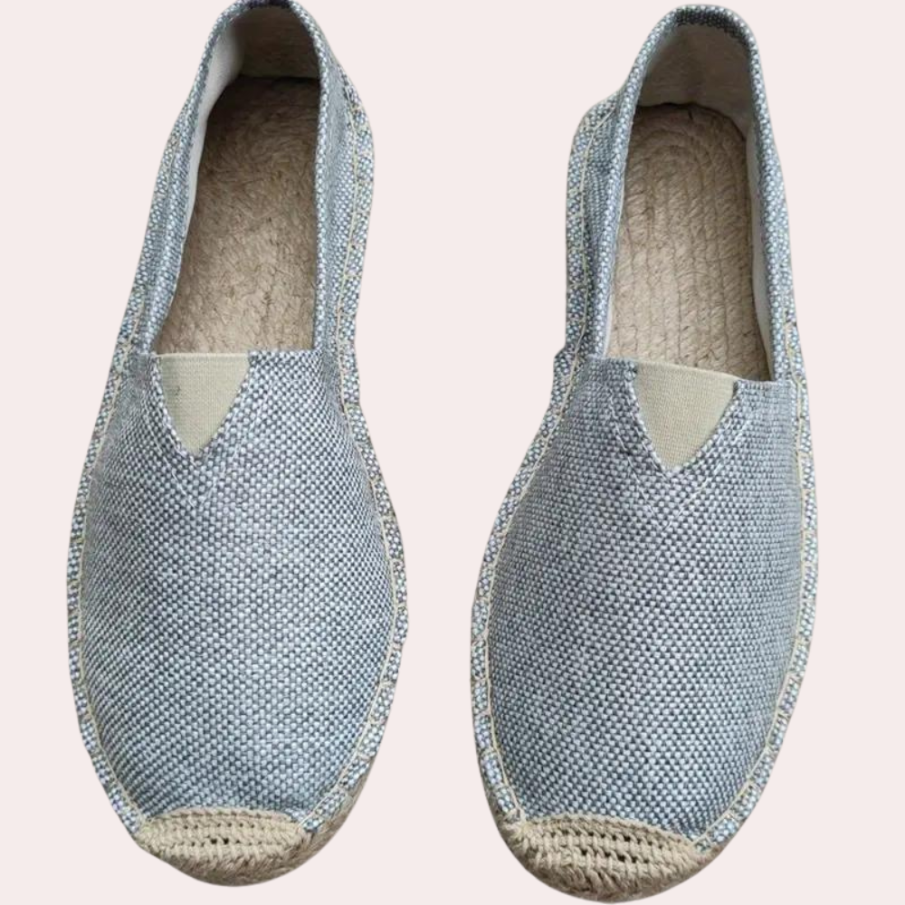 Men's Espadrilles - Slip-On - Summer - Canvas Loafers - Canvas Shoes-Men Summer Shoes-Chaps of London-Gray-39-Chaps of London