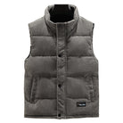 Men's Gilet - Corduroy - Sleeveless - Bodywarmer - Puffer Vest-Men Vest-Chaps of London-Gray-S-Chaps of London
