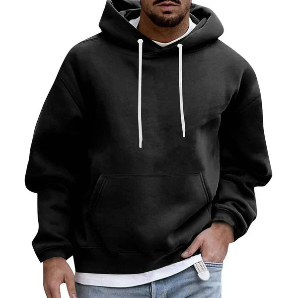 Men's Hoodie | Comfy | Pocket | Pullover Hoodie | Men's Clothing-Men Sweaters-Chaps of London-Black-M-Chaps of London