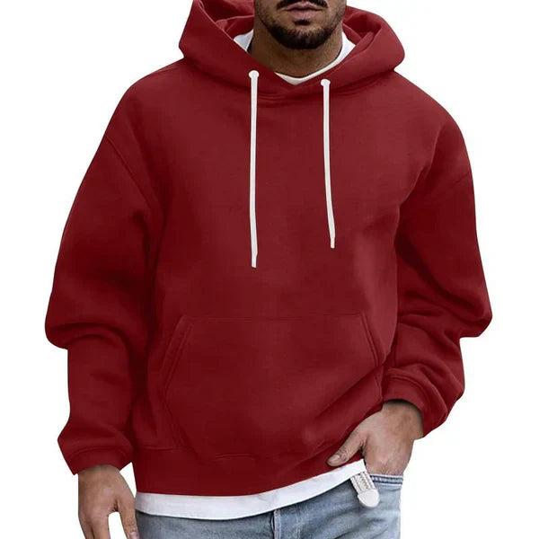 Men's Hoodie | Comfy | Pocket | Pullover Hoodie | Men's Clothing-Men Sweaters-Chaps of London-Dark Red-M-Chaps of London