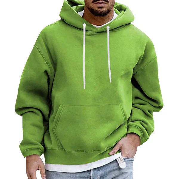 Men's Hoodie | Comfy | Pocket | Pullover Hoodie | Men's Clothing-Men Sweaters-Chaps of London-Light Green-M-Chaps of London