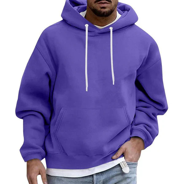Men's Hoodie | Comfy | Pocket | Pullover Hoodie | Men's Clothing-Men Sweaters-Chaps of London-Violet-M-Chaps of London