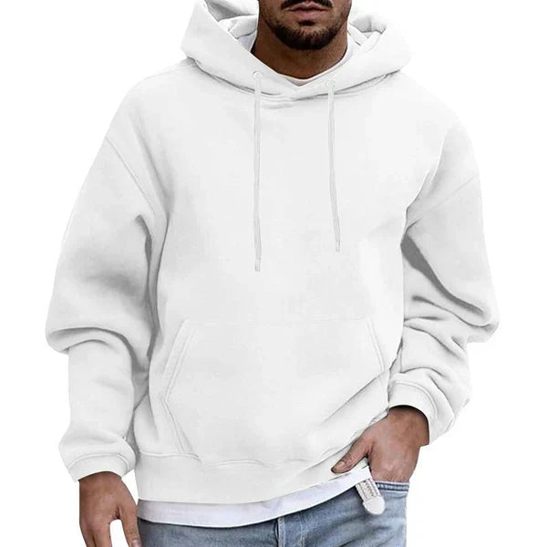 Men's Hoodie | Comfy | Pocket | Pullover Hoodie | Men's Clothing-Men Sweaters-Chaps of London-White-M-Chaps of London