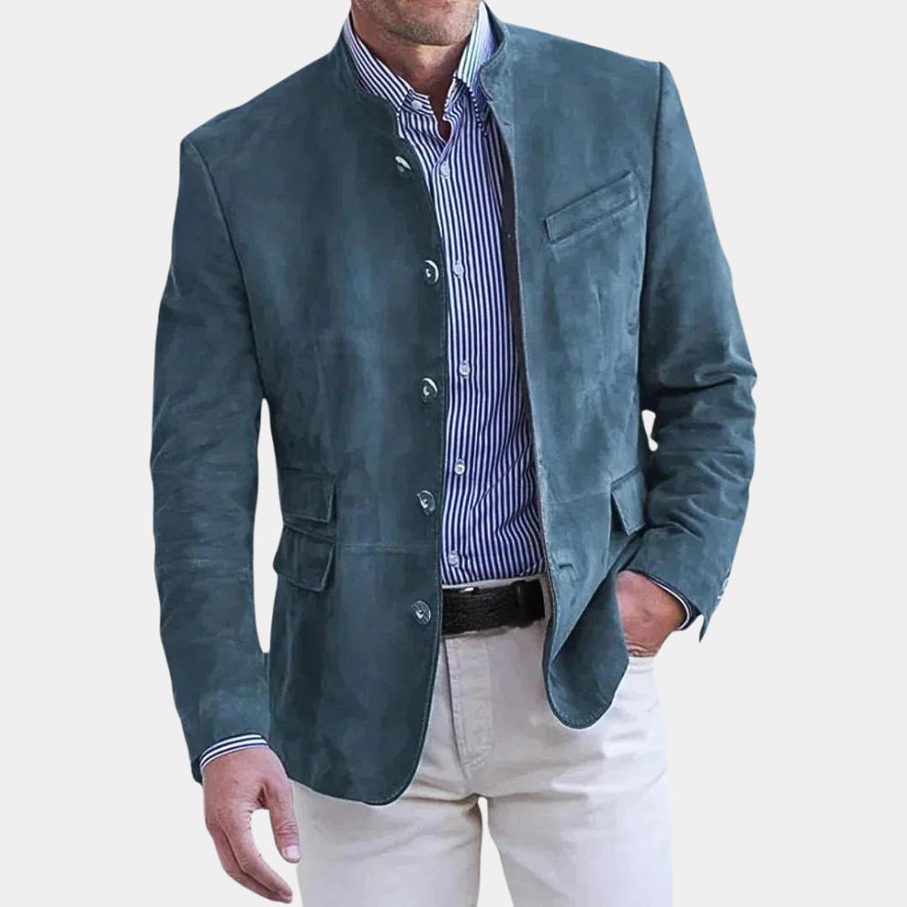 Men's Jacket | Business Casual | Single Breasted | Blazer Jacket | Men's Blazer-Men Winter Jacket-Chaps of London-Blue-S-Chaps of London