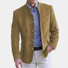 Men's Jacket | Business Casual | Single Breasted | Blazer Jacket | Men's Blazer-Men Winter Jacket-Chaps of London-Brown-S-Chaps of London
