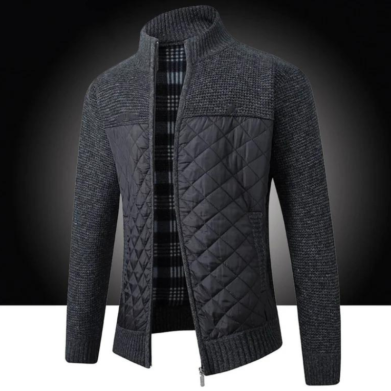 Men's Jacket | Zip-Up | Lightweight | Quilted Jacket | Autumn Jacket-Chaps of London-Black-M-Chaps of London