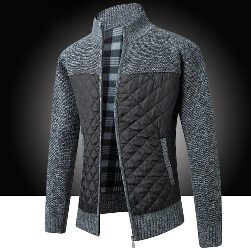 Men's Jacket | Zip-Up | Lightweight | Quilted Jacket | Autumn Jacket-Chaps of London-Dark Gray-M-Chaps of London