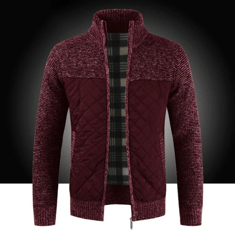 Men's Jacket | Zip-Up | Lightweight | Quilted Jacket | Autumn Jacket-Chaps of London-Red-M-Chaps of London