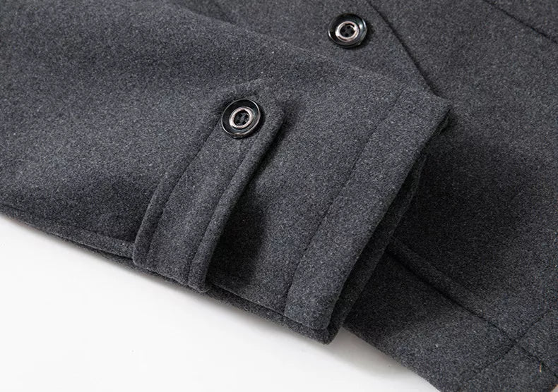 Men's Jacket - Zip-Up - Single Breasted - Woolen Coat - Winter Jacket-Jacket-Chaps of London-Chaps of London