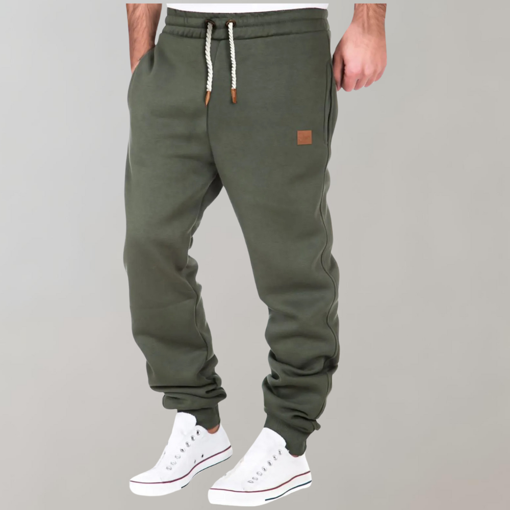 Men's Joggers | Drawstring | Elastic Waist | Leisure Pants | Men's Sweatpants-Chaps of London-Green-M-Chaps of London