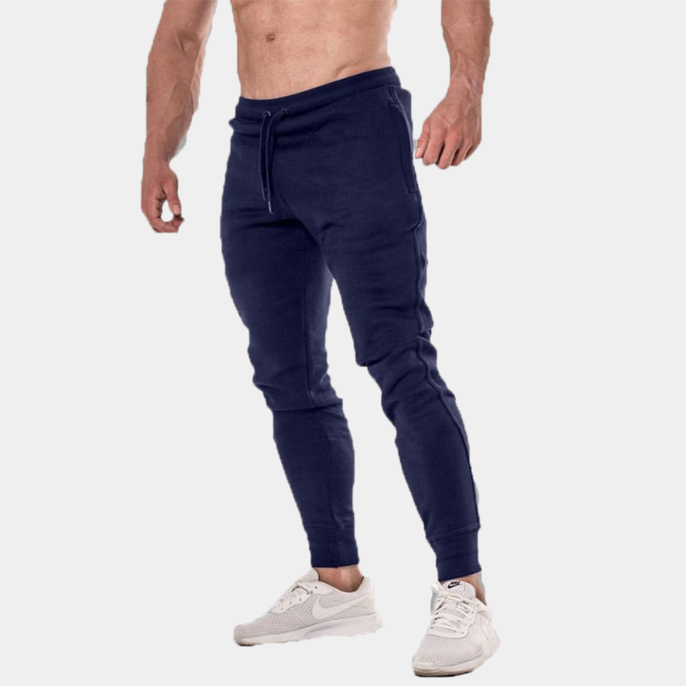 Men's Joggers - Drawstring - Elastic Waist - Sweatpants - Men's Clothing-Chaps of London-Navy Blue-36-Chaps of London