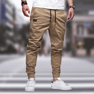Men's Joggers | Drawstring | Leisure | Cargo Pants | Men's Trousers-Chaps of London-Beige-M-Chaps of London
