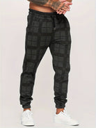 Men's Joggers | Plaid | Elastic Waist | Track Pants | Men's Pants-Men Pants-Chaps of London-Chaps of London