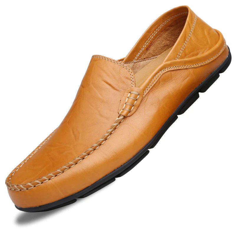 Men's Loafers | Comfortable | Slip-On | Leather Loafers | Men's Shoes-Men's Shoes-Chaps of London-Brown-35-Chaps of London