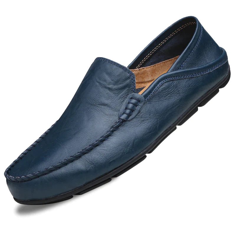 Men's Loafers | Comfortable | Slip-On | Leather Loafers | Men's Shoes-Men's Shoes-Chaps of London-Dark Blue-35-Chaps of London