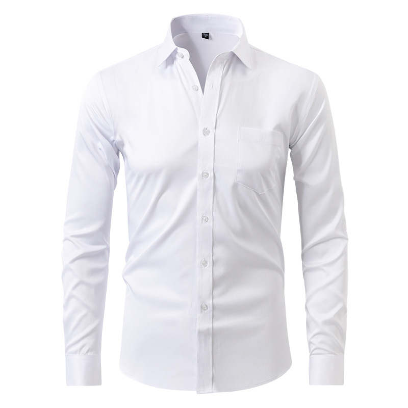 Men's Non Iron Shirt - Wrinkle Free - Button-Up - Dress Shirt - Oxford Shirt-Chaps of London-Off-White-S-Chaps of London