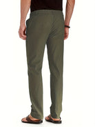 Men's Pants | Elastic Waist | Cotton | Linen Pants | Slim Fit Chinos-Men Pants-Chaps of London-Chaps of London