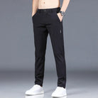 Men's Pants - Elastic Waist - Slim Fit - Casual Pants - Stretch Pants-Chaps of London-Black-28-Chaps of London