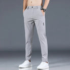 Men's Pants - Elastic Waist - Slim Fit - Casual Pants - Stretch Pants-Chaps of London-Pale Gray-28-Chaps of London