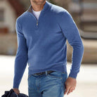 Men's Quarter Zip Sweater - Knitted - Pullover - Polo Jumper - Men's Half Zip Jumper -Fashion Men Sweater Pullover Fall-Chaps of London-Chaps of London