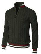 Men's Quarter Zip Sweaters | Cable Knit | Knitted | Polo Jumper | Half Zip Jumper for Men-Chaps of London-Chaps of London