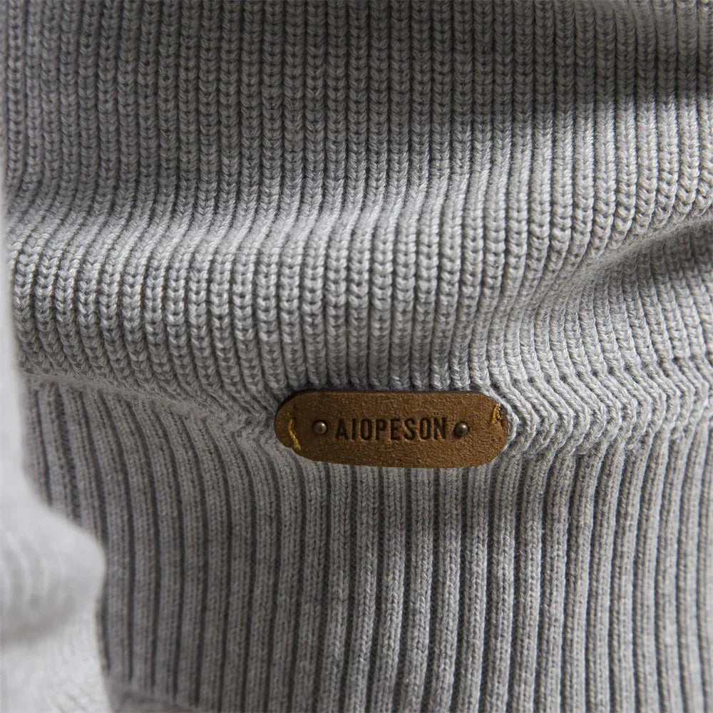 Men's Quarter Zip Sweaters | Long Sleeve | Knitted | Polo Sweater | Men's Half Zip Jumper-Tops-Chaps of London-Chaps of London