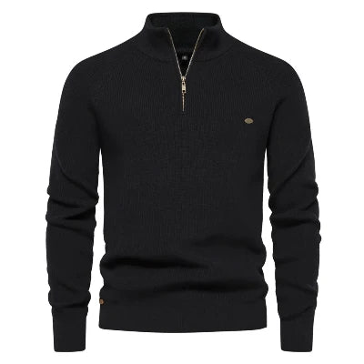 Men's Quarter Zip Sweaters | Long Sleeve | Knitted | Polo Sweater | Men's Half Zip Jumper-Tops-Chaps of London-Chaps of London