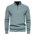 Men's Quarter Zip Sweaters | Long Sleeve | Knitted | Polo Sweater | Men's Half Zip Jumper-Tops-Chaps of London-Chaps of London