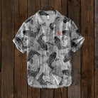 Men's Shirt | Printed | Lightweight | Button-Up Shirt | Short Sleeve Shirts-Chaps of London-Black-S-Chaps of London