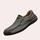 Men's Shoes - Leather - Slip-On - Loafers - Leisure Shoes-Men Summer Shoes-Chaps of London-Gray-39-Chaps of London