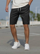 Men's Shorts - Casual Drawstring Long Summer Shorts for Men-Shorts-Chaps of London-Black-XS-Chaps of London