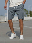 Men's Shorts - Casual Drawstring Long Summer Shorts for Men-Shorts-Chaps of London-Dark Gray-XS-Chaps of London