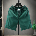 Men's Shorts - Casual Drawstring Long Summer Shorts for Men-Shorts-Chaps of London-Dark Green-XS-Chaps of London