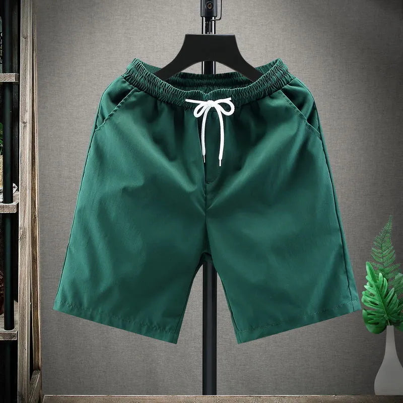Men's Shorts - Casual Drawstring Long Summer Shorts for Men-Shorts-Chaps of London-Dark Green-XS-Chaps of London