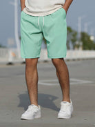 Men's Shorts - Casual Drawstring Long Summer Shorts for Men-Shorts-Chaps of London-Light Green-XS-Chaps of London