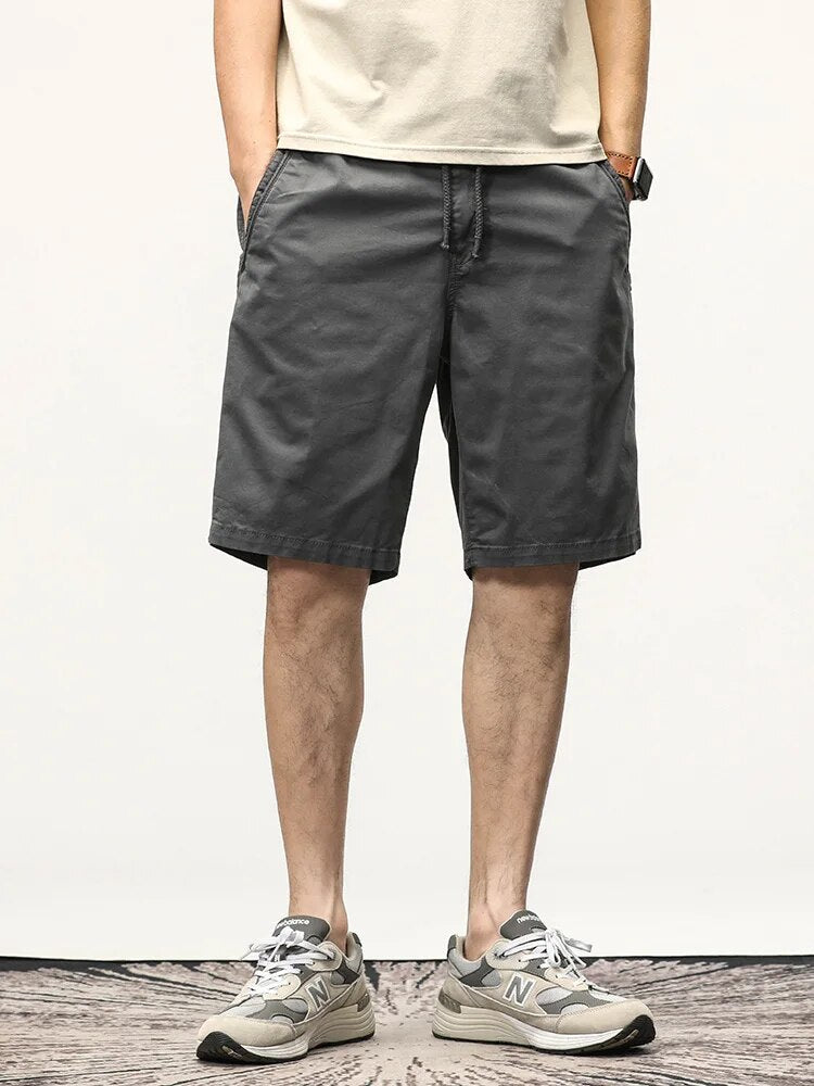 Men's Shorts - Drawstring - Long - Casual Shorts - Summer Shorts-shorts-Chaps of London-Dark Gray-28-Chaps of London