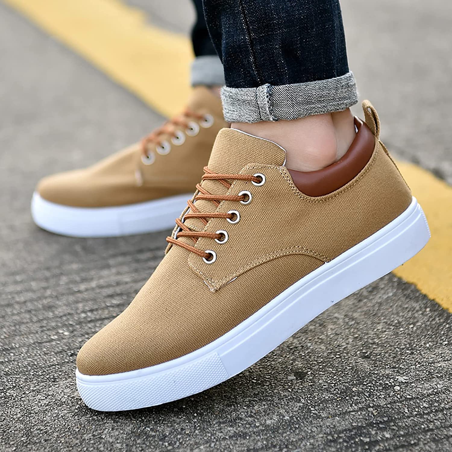 Men's Sneakers - Casual - Comfortable - Slip-On Sneakers - Men's Shoes-Chaps of London-Brown-39-Chaps of London