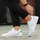 Men's Sneakers - Comfortable - Lace Up - Slip-On Sneakers - Men's Shoes-Men's Shoes-Chaps of London-White-37-Chaps of London