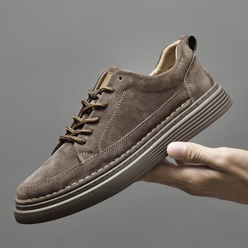 Men's Sneakers | Leather | Slip-On | Walking Shoes | Men's Shoes-Comfortable Shoes-Chaps of London-Brown-36-Chaps of London