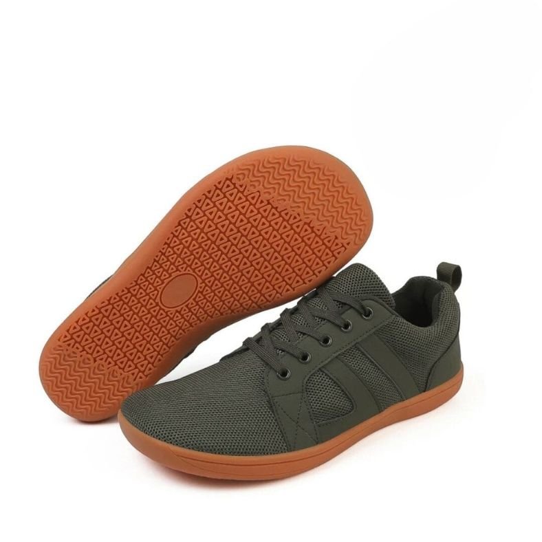 Men's Sneakers - Men's Comfortable Flat Lace-Up Sneakers-Chaps of London-Green-36-Chaps of London