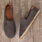 Men's Summer Shoes - Flat - Slip-On - Lightweight Shoes - Men's Espadrilles-Loafers-Chaps of London-Grey-38-Chaps of London
