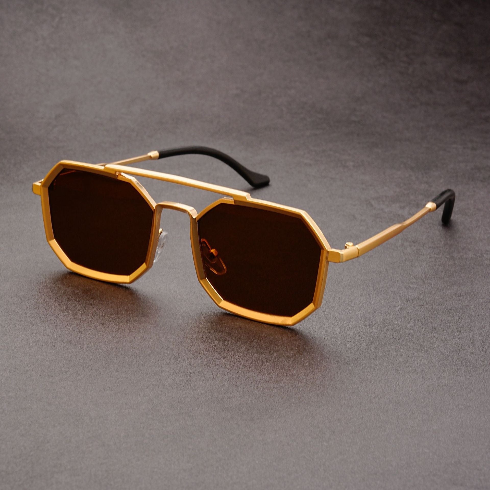 Men's Sunglasses | Angular | Trendy | Polarised Sunglasses | Sunnies for Guys-Chaps of London-Amber-Chaps of London