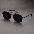 Men's Sunglasses | Angular | Trendy | Polarised Sunglasses | Sunnies for Guys-Chaps of London-Black-Chaps of London